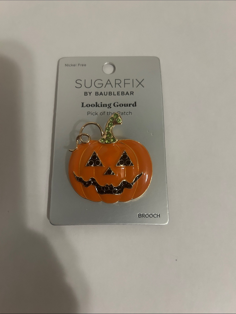 Sugarfix by BaubleBar Fun Pumpkin Brooch.